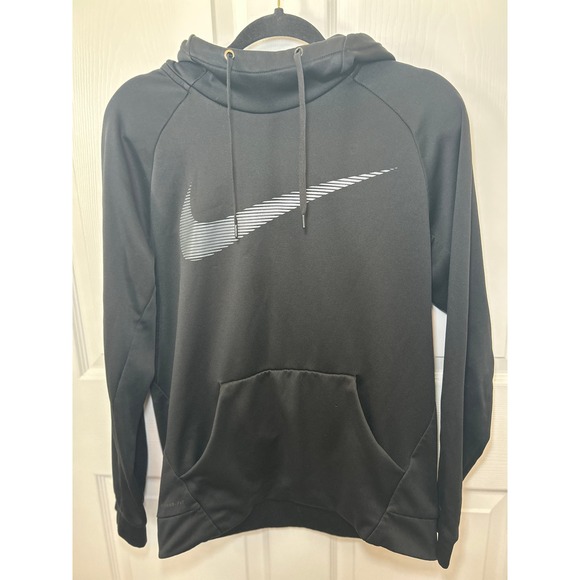 Nike Therma-FIT Pullover Hoodie Sweatshirt Athletic Training Black‎ M - Picture 1 of 8